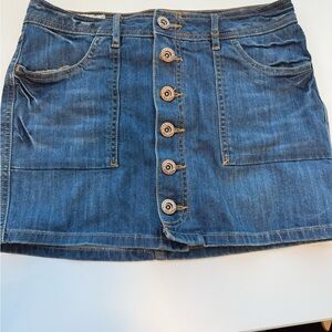 Button Front Quicksilver Denim Mini Skirt size 26
